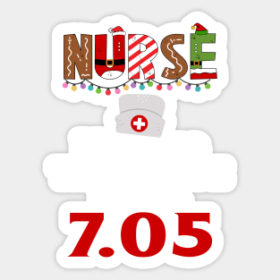 Funny Nurse Christmas Pun Quote Hilarious Joke ICU Idea Sticker